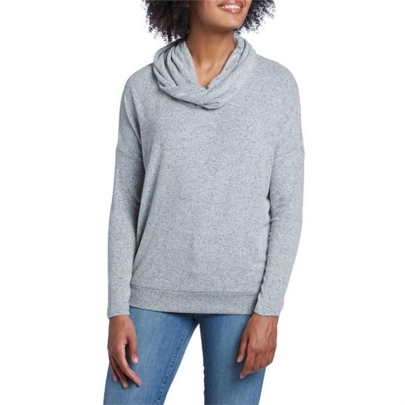 Z Supply Women Sweater XS Grey Cowl Neck Longline Classic Contemporary Preppy - Picture 4 of 14